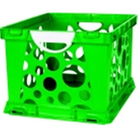 STOREX Storex 2-Color Large Crate With Handles - Green-White 1466442